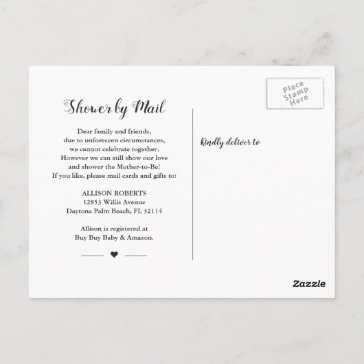 Douche door Mail Rustieke Bloemen Kant String Ligh Briefkaart (Achterkant)