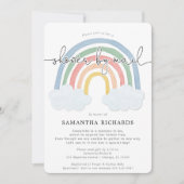 Douche door Mail waterverf regenboog baby shower Kaart (Voorkant)