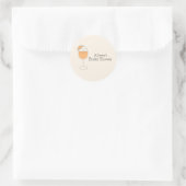 Douche en bruisende cocktail bruidsdouche ronde sticker (Tas)