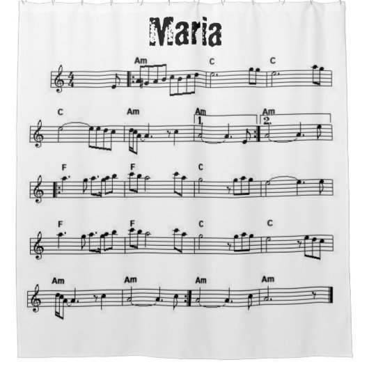 Douche Gordijn Muziek (Voorkant)