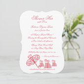 Douche haar met liefde Vrijgezellenfeest Kaart (Staand voorkant)