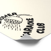 Douche Karaoke Club | Trendy badkamerprint Poster (Hoek)