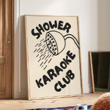Douche Karaoke Club | Trendy badkamerprint