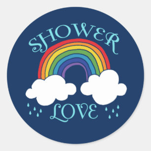 Douche Liefde Regenboog Ronde Sticker