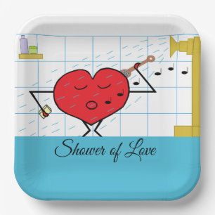 Douche Liefdesstromen: Bruids Feest Papieren Bordje