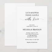 Douche met liefde Eenvoudige moderne paar douche Kaart (Voorkant / Achterkant)