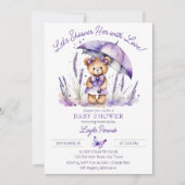 Douche met liefde schattig teddybeer baby shower kaart (Voorkant)