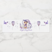 Douche met liefde schattig teddybeer baby shower waterfles etiket (Enkel label)