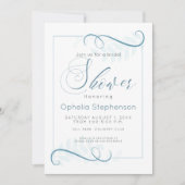 Douche Modern gebladerte Smokey Blue Kaart (Voorkant)