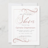 Douche Modern Spice Brown en Bord Cream Leaves Kaart (Voorkant)