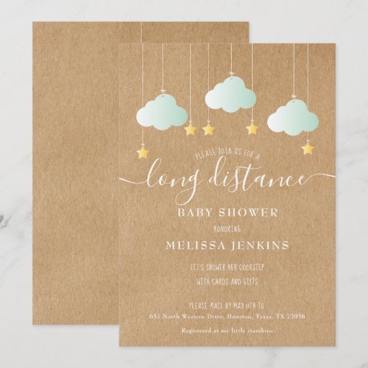 Douche op afstand / Strooi per post Kaart (Voorkant / Achterkant)