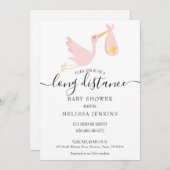 Douche op lange afstand / Strooi per post Roze Kaart (Voorkant / Achterkant)