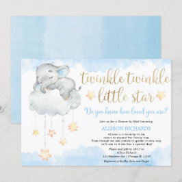 Douche per mail Twinkle twinkle kleine ster blauw Kaart