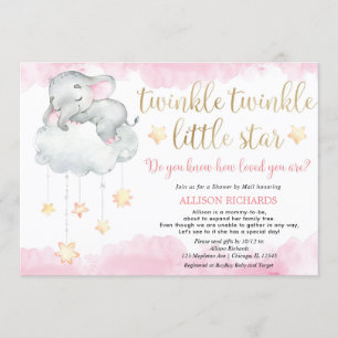 Douche per mail Twinkle twinkle kleine ster roze Kaart