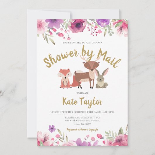 Douche per post lange afstand strooi kaart (Voorkant)