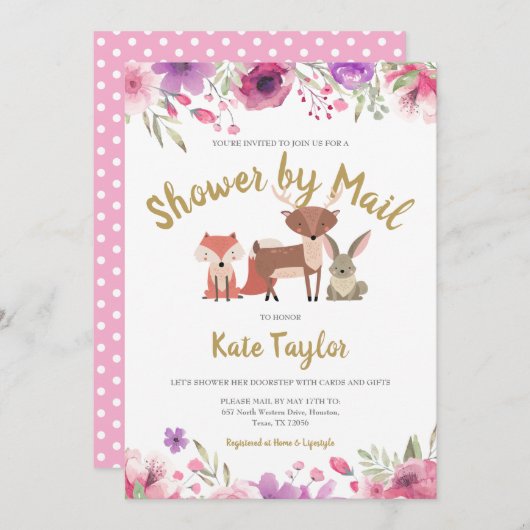 Douche per post lange afstand strooi kaart (Voorkant / Achterkant)