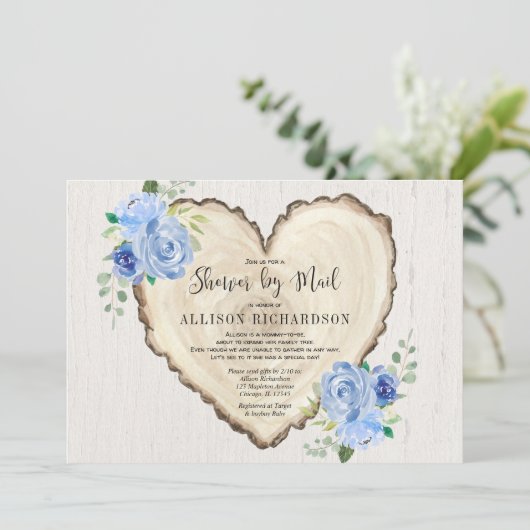 Douche per post Rustic Valentijnsdag boy baby Kaart (Staand voorkant)