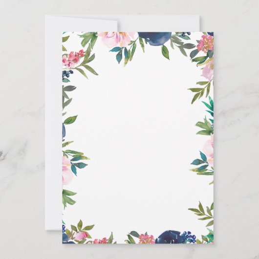 Douche per post van Afar beer Blue baby shower Kaart (Achterkant)