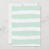 Douche per post van Afar Bloemenblauw baby shower Kaart (Achterkant)