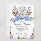 douche per post van het blauw baby shower van de a kaart (Voorkant)