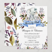 douche per post van het blauw baby shower van de a kaart (Voorkant / Achterkant)