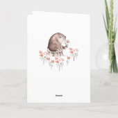 Douche per post, Waterverf Woodland Baby shower in Kaart (Achterkant)