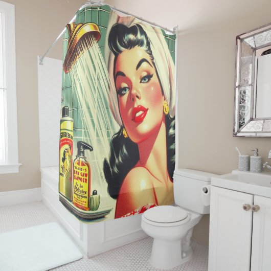  douche Pin Up Douchegordijn (In situ)