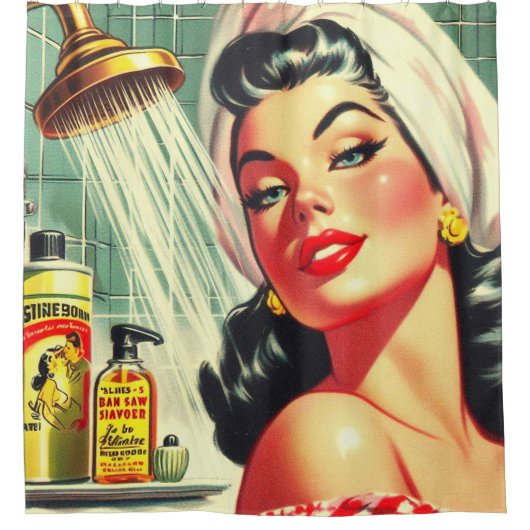  douche Pin Up Douchegordijn (Voorkant)