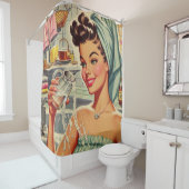  Douche Pin Up Meisje Douchegordijn (In situ)