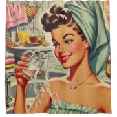  Douche Pin Up Meisje Douchegordijn (Voorkant)