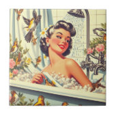  douche Pin Up Tegeltje (Voorkant)