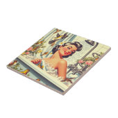  douche Pin Up Tegeltje (Zijkant)