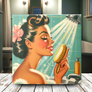  douche Pin Up Tegeltje