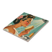  douche Pin Up Tegeltje (Zijkant)