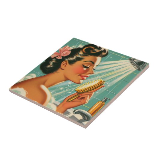  douche Pin Up Tegeltje (Zijkant)