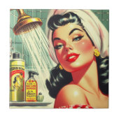  douche Pin Up Tegeltje (Voorkant)