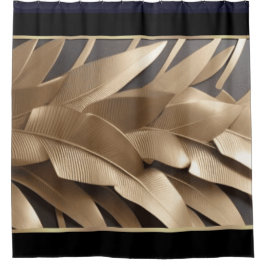 Douche Sculptuur Metal Blad van Banaan2-Douchegord Douchegordijn