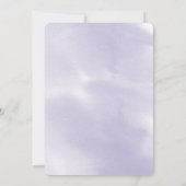 Douche Uitnodiging | Lila Aquarel Streek (Achterkant)