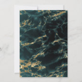 Douche Uitnodiging | Rookachtig Turkoois Waterverf (Achterkant)