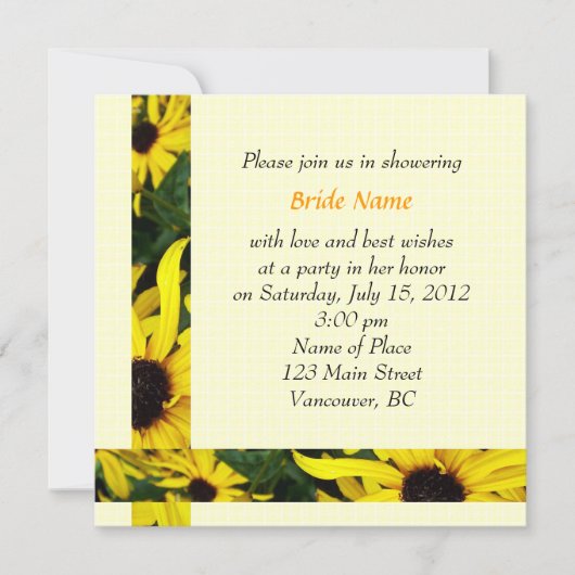 douche - uitnodigingen (Voorkant)