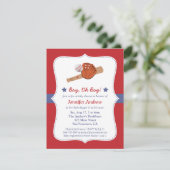 douche van de hondenbaby van de Baseball Star Kaart (Staand voorkant)