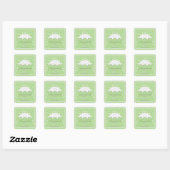 Douche van Harten Groene Baby shower Sticker (Vel)