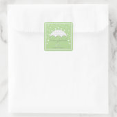 Douche van Harten Groene Baby shower Sticker (Tas)