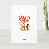 Douche van Harten Labrador Jubileum Feestdagen Kaart (Achterkant)