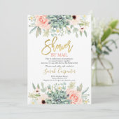 Douche van Mail Succulents Vrijgezellenfeest Kaart (Staand voorkant)