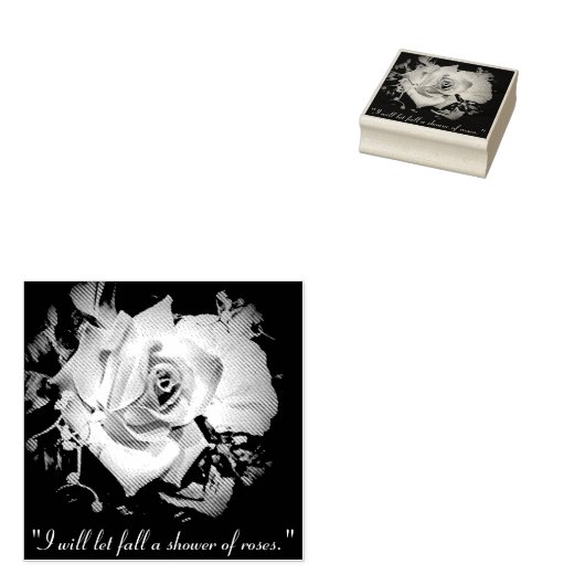 Douche van Rozen St. Therese Quote Rubberstempel (Gestempeld)