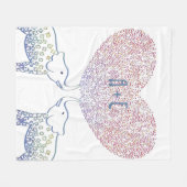Douche W / Tons van Liefde Schattige Gepersonalise Fleece Deken (Voorkant (Horizontaal))