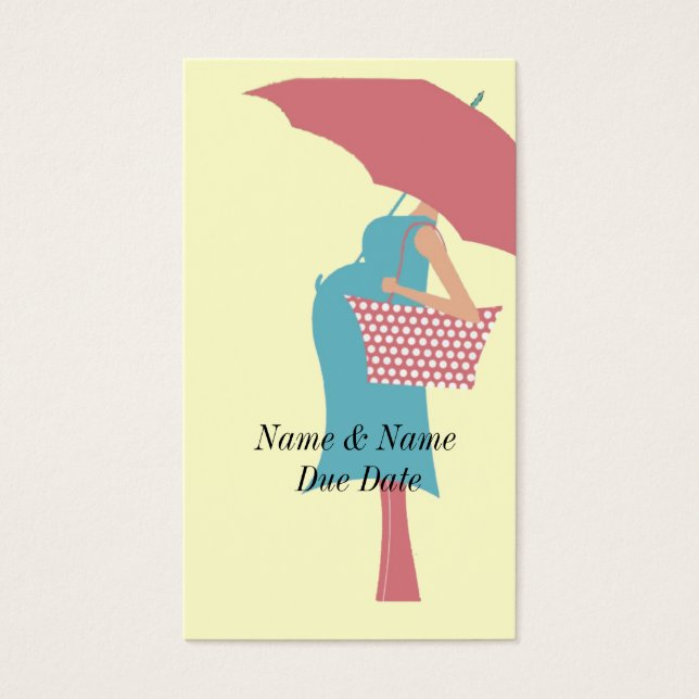 Doucheaankondiging Visitekaartjes (Voorkant)