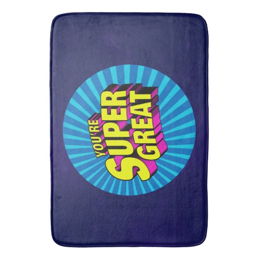 Douchebevestiging Je bent super geweldig Badmat (Voorkant Verticaal)