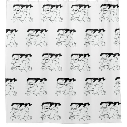 Douchegezichtjes Douchegordijn (Voorkant)